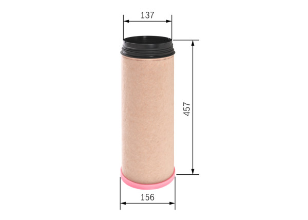 F026400210, Sekundært luftfilter, Filtr - sekundární vzduch, BOSCH, 10293727, 2V5121040, 5021188053, 81084050017, E6550519, 10293737, 0986626764, 12343210005, 1517398, 2761600, 38612, 50013984, 8332, 93313E, ADG1056, AF25896, AM4463W, CA9654SY, CF1640, E428LS, FA3379, FLI9059, HP2607, K117817N50, KITR439R443, LXS277, MA1496, MD7742S, P782937, RS5361