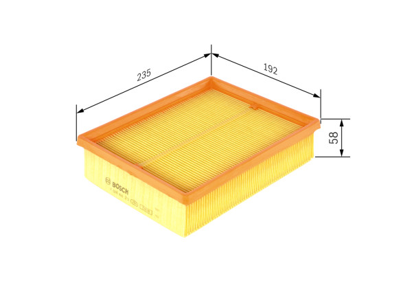F026400212, Luftfilter, Vzduchový filtr, BOSCH, 281133K010, 3043700, AP1087, C23011, CA10083, E1264L, HA703, J1320518, LX1809, MD8314, WA9608