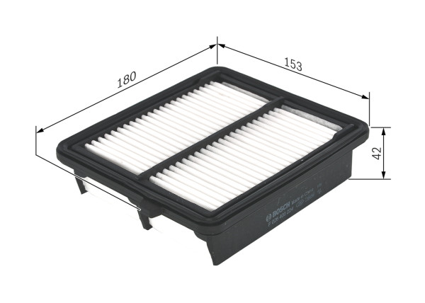 F026400224, Luftfilter, Vzduchový filtr, BOSCH, 17220-RBJ-000, 3061700, A1552, ADH22271, AG1527, AP1065, C17016, CA10720, FA445S, HA8603, J1324069, LX2889, MD8550, N1324069, PA7762, WA9680
