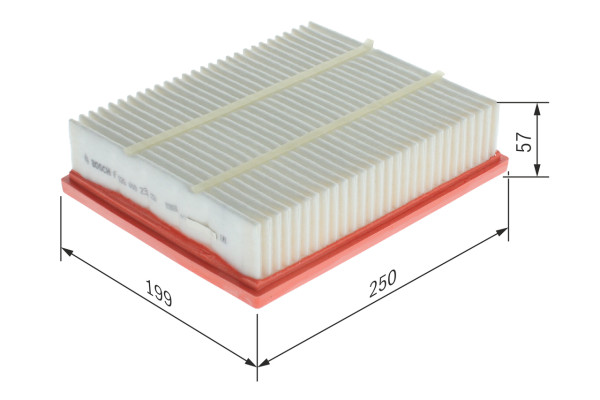 F026400234, Luftfilter, Vzduchový filtr, BOSCH, 165469229R, 8200792659, 30B5400, A1280, A2256, AP1355, C2548, CA10446, E1022L, ELP9403, LX2840, NC2056, P738, PA7569, WA9693, E1022L01