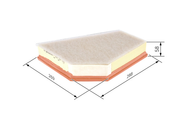 F026400255, Luftfilter, Vzduchový filtr, BOSCH, 30741485, 3034900, A1400, A2346, AG1523, AP1657, C29150, CA11066, E837L, EAF698, LX1924, PA7678, S3349A, WA9573