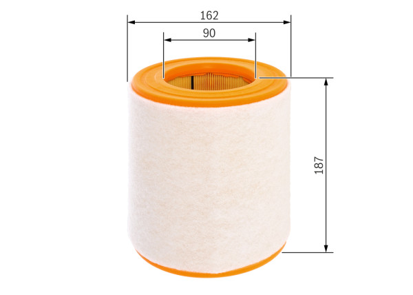 F026400261, Luftfilter, Vzduchový filtr, BOSCH, 4G0133843, 27A4800, A1413, AG1540, AR3717, C16005, CA11070, E1054L, EAF918, FL9200, LX20494, MA3161, WA9737