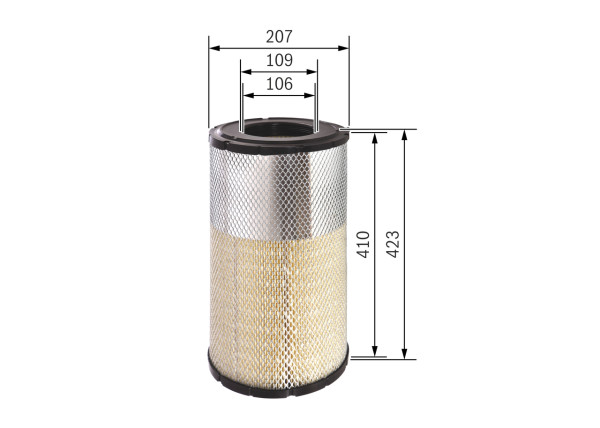 F026400269, Luftfilter, Vzduchový filtr, BOSCH, 11110215, 1304678, 26510353, 32912901, 4271467M1, 42X01HOP02, 433893A1, 7371156, 7700061013, 8041322, 82028977, 82034620, 820346301, F052645, G3150523, H515200090100, YM11P01033P1, 1527217, 6001853100, 73175974, 7371157, 82034621, F052645J, H716200090100, W3150514, 6001853110, 7412732, RE504850, 392120A1, 82034630