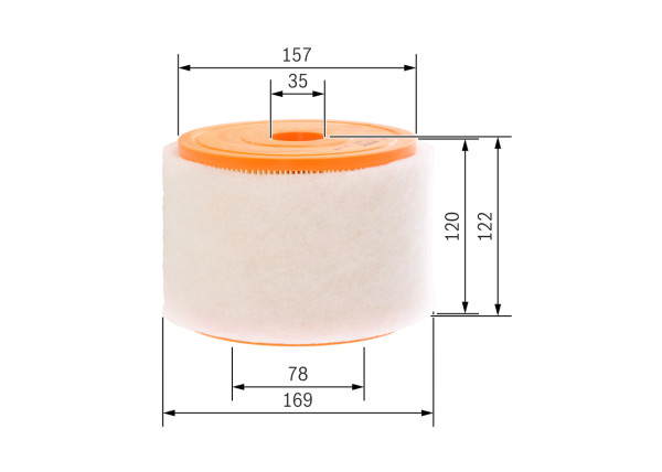 F026400289, Luftfilter, Vzduchový filtr, BOSCH, L4GD133843A, 4GD133843A, 4G0133843H, 4G0133843K, 27A5400, A1549, ADV182227, AG1557, AR3716, C15010, CA11424, E1055L, EAF808, FL9212, LX26072, MA3162, WA9732