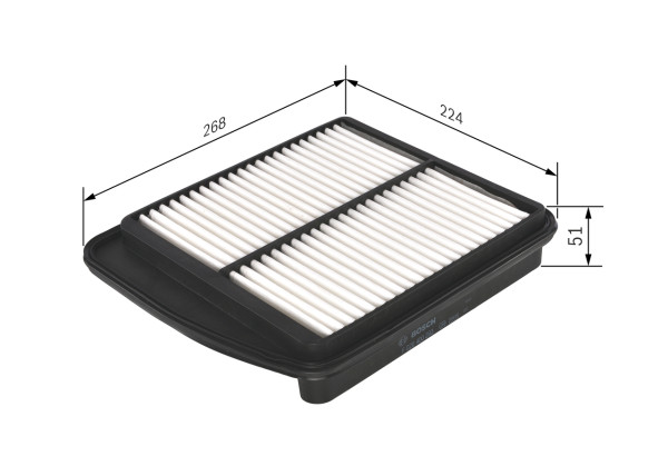 Luftfilter - F026400293 BOSCH - 13780-52D00, 13780-52D10, LX3159