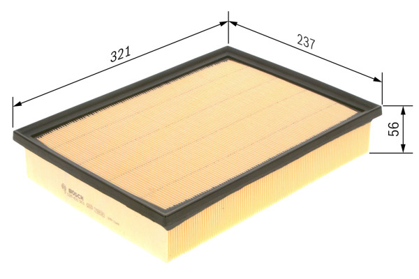 F026400303, Luftfilter, Vzduchový filtr, BOSCH, 1780138050, 1780138051, 178010L040, 178010P060, 17801380518E, 49350, A36122, AF1441, AG1630, AP1435, C32011, CA10835, E1293L, MD8694, N1322117, TA1694
