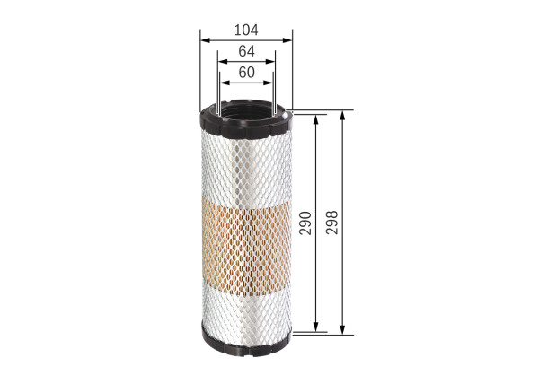 F026400320, Luftfilter, Vzduchový filtr, BOSCH, 1930591, 26510362, 36608105, B005660, 2755000, 2911788, 42801E, ADG1670R, AF25290, C11103, E582L, FA3222, FA620S, FLI6929, LAF8147, LX1240, P772578, R506, RS3546, AF25539, C111032, RS3954