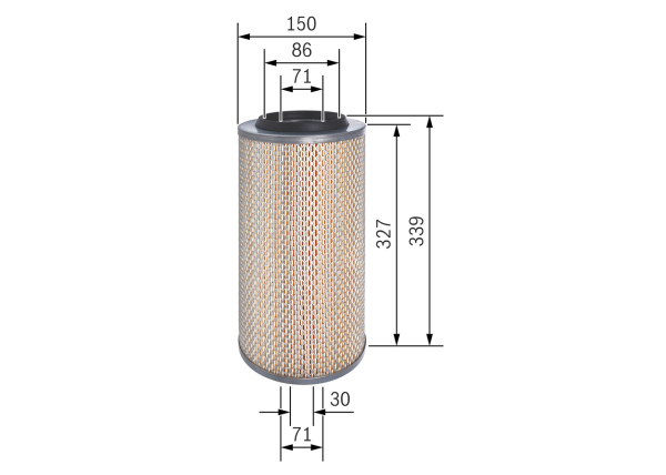 F026400322, Luftfilter, Vzduchový filtr, BOSCH, 16500F3900, 16546G4800, 03965601, 18403, 2767900, 8473, A1354, ADN12238, AF26457, AG1586, AI3462, AM4541, C151657, CA9515, E1248L, EL9271, FA188S, FLI9032, J1321047, J1321065, LX2635, MD7500, NA2609, PC2077E, R811, WA9479, JAF188S