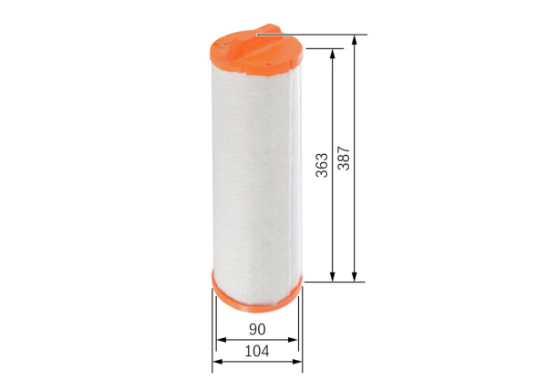 Sekundært luftfilter - F026400340 BOSCH - 01180872, 2229021, 3901478M2