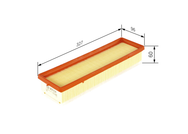 Luftfilter - F026400377 BOSCH - 165469466R, 3068800, A1576