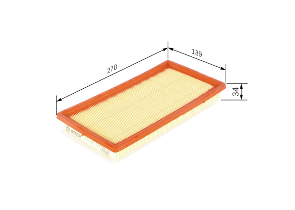F026400378, Luftfilter, Vzduchový filtr, BOSCH, 51881024, 51916924, 51894543, 51904553, 51922594, 51944767, 51961544, 51958525, 51965450, 3037600, A1540, A2464, ADL142211, AG1819, AP0225, C28013, CA11361, E1041L, EAF789, LX3148, PA7751, S3376A, WA9725