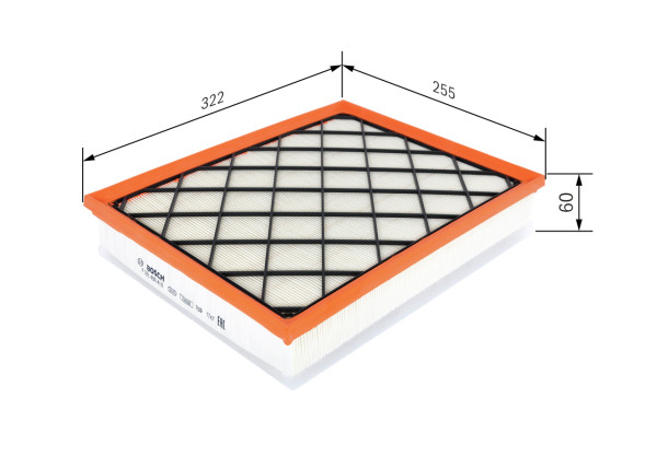 F026400410, Luftfilter, Vzduchový filtr, BOSCH, 13717798342, 3040600, A1496, A2427, AG1505, ALA18022, AP0291, C33001, CA11013, E1064L, ELP9352, LX2641, MD8516, PA7719, S3406A, WA9656