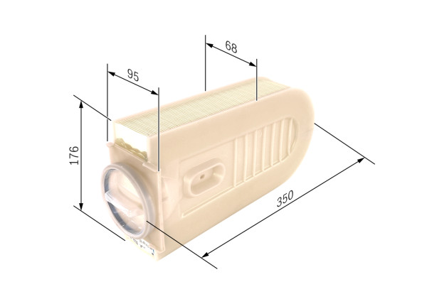 Luftfilter - F026400432 BOSCH - A6510940104, A651094010464, 6510940104
