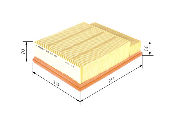F026400437, Luftfilter, Vzduchový filtr, BOSCH, 079133843A, 1123210017, A1863, AG1628, C27187, CA10573, E685L, EAF732, LX1019