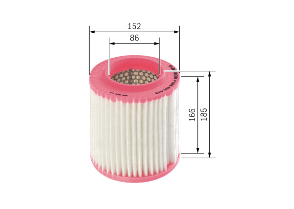 F026400443, Luftfilter, Vzduchový filtr, BOSCH, 4E0129620C, 4E0129620, 1123210005, 1987429400, 3032600, A1859, A35629, AG1123, AR371, C1652, E723L, EAF585, LX1275, MD7546, PC2101E, VFA1126, WA9482, MD7556, PC3309E