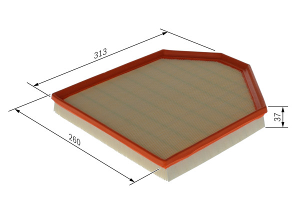 F026400447, Luftfilter, Vzduchový filtr, BOSCH, 13717601868, 7601868, 3059700, A1561, AG1669, AP0286, C30013, CA11422, E1081L, LX1991, MD8646, PA7770