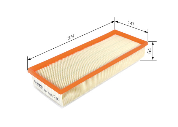 F026400449, Luftfilter, Vzduchový filtr, BOSCH, 165466728R, 30B2600, A1473, ALA82861, C38001, CA11207, LX3270, MD8600, PA7708