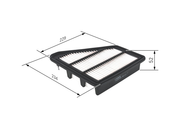 F026400453, Luftfilter, Vzduchový filtr, BOSCH, 17220-R3L-G01, 1667448880, 30C3900, A1993, ADH22281, AG1701, AP1035, C24075, HA8668, LX3778, MD8658, N1324075, PA7859, WA9839