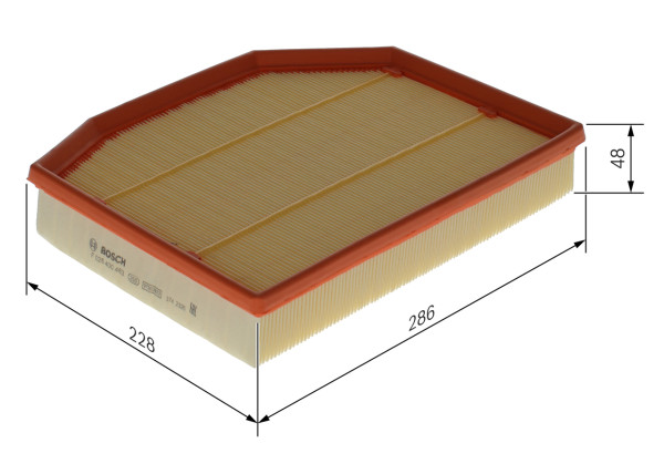 F026400463, Luftfilter, Vzduchový filtr, BOSCH, 13717542545, 7542545, 3045500, A1709, AG1342, AP0283, C29132, CA10324, E852L, EAF617, ELP9349, LX1250, MD8408, PA7814, PC3097E, S3455A, WA9611