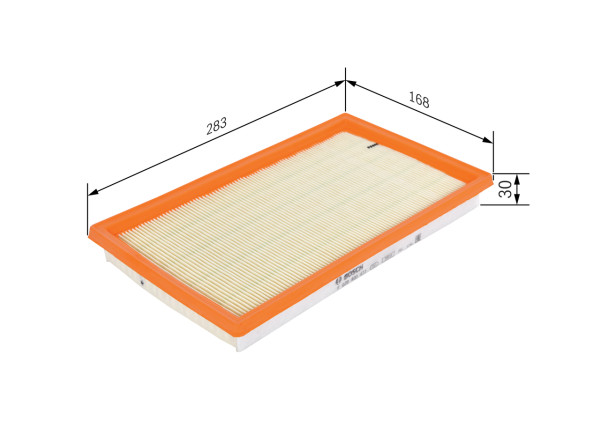 F026400473, Luftfilter, Vzduchový filtr, BOSCH, 1378061M00000, 13780-61M00, 30A4900, A1845, ADK82246, AG1858, ALA18038, AP1734, C28200, CA11886, E1575L, LX31961, PA7824