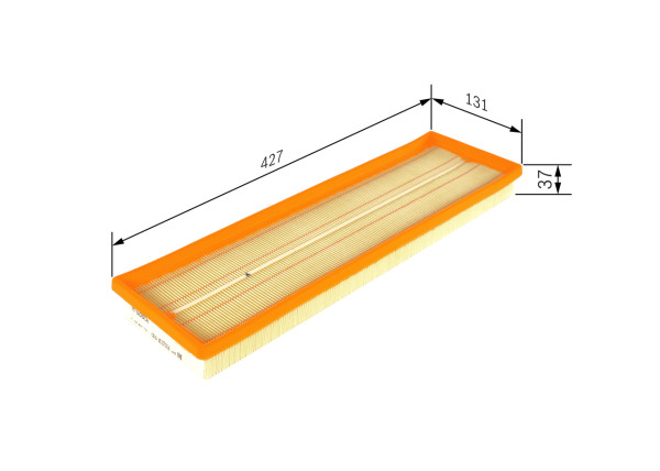 Luftfilter - F026400478 BOSCH - 07K129607E, 07K129607H, 07K129620