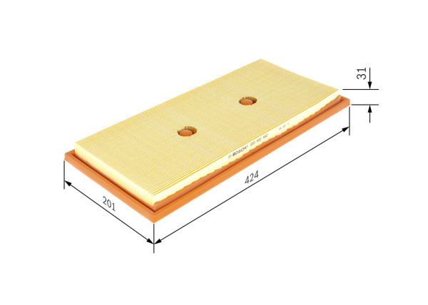 F026400482, Luftfilter, Vzduchový filtr, BOSCH, A2760940004, 2760940004, 30A7200, A1815, AG1507, AP0356, C43139, CA11439, E1040L, LX3140, MD8644, PA7488, WA9784, 49034