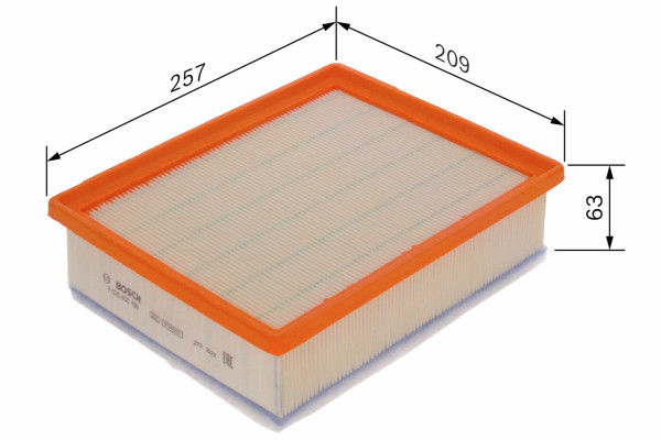 Luftfilter - F026400496 BOSCH - 1654600Q3K, 165460835R, 4422252