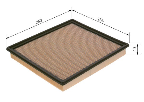 F026400500, Luftfilter, Vzduchový filtr, BOSCH, 20972654, 20972655, 835196, 30A2300, A3175C, ALA18039, AP1525, CA11251, E1348L, LX3062, PA4487, WA10253