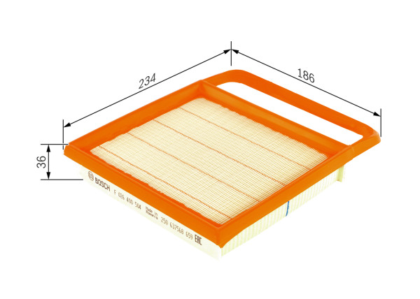 Luftfilter - F026400504 BOSCH - A2760940504, 2760940504, 30C6800