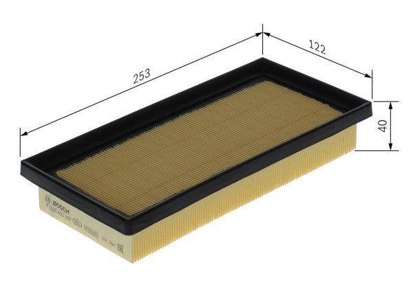 F026400507, Luftfilter, Vzduchový filtr, BOSCH, 1500A399, 178010Y040, 1500A617, 178010Y050, 178010Y070, 3078100, A1624, A58370, ADC42263, AG1658, ALA8253, AP1801, C26027, E1138L, EAF906, ELP9549, FA514S, LX4248, MA4618, MD8712, N1325058, P614, S3781A, WA9782, AG1854