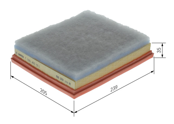 F026400511, Luftfilter, Vzduchový filtr, BOSCH, 3639671, 9802348680, SU001A3798, 11123210043, 3064800, 60422, A1792, A2569, ADP152234, AP1968, ARL5073, C24017, CA12034, E1289L, EAF947, ELP9451, J1322128, LVFA1538, LX3987, MD8794, P718A, PA7305, S3648A, TA1712, WA9802