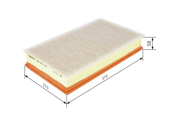 F026400516, Luftfilter, Vzduchový filtr, BOSCH, 3Q0129620A, 3066200, A1961, AP1399, C38003, E1305L, LX4077, PA7883