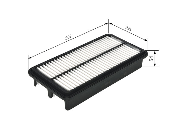 F026400521, Luftfilter, Vzduchový filtr, BOSCH, 281134D000, 3038200, A1419, ADG02275, AG1534, ALA8632, AP1828, CA10271, E1377L, FAK19S, KA1590, LX2640, MD8316, N1320324, PA7695, PC3251E, S3382A, WA9546
