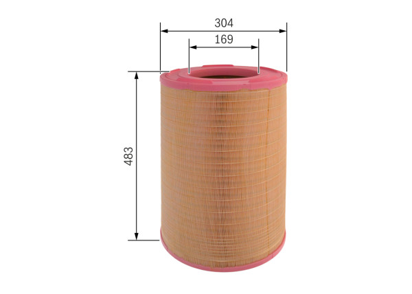 F026400540, Luftfilter, Vzduchový filtr, BOSCH, 5021107522, 81083040083, 81083040097, 81083040094, 12343210001, 2739600, 93084E, A791, ADG1007R, AF25264, AM446, C301353, E237L, FA3152, FLI6895, LAF8998, LX612, MA1401, MD7120, P777579, RM816, RS3714, S1970A, P781393