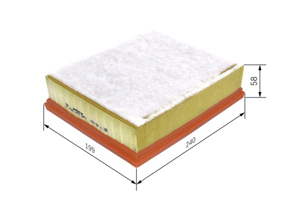 F026400550, Luftfilter, Vzduchový filtr, BOSCH, PHB500320, PHE500060, VP7H1U9601AB, 3054200, 53123210001, 8581, A1308, A2289, ADJ132215, AG1413, AP1295, ARL5820, C25122, CA10615, CAF100955P, E1278L, EAF728, FAL19S, GFE4216, LX2031, PA7597, PC3175E, S3542A, VFA1233, WA9555, U955606