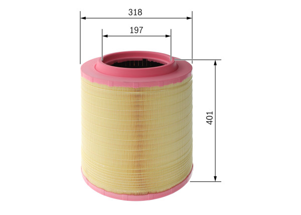 Luftfilter - F026400563 BOSCH - 5801400571, 1534959, 27C1600