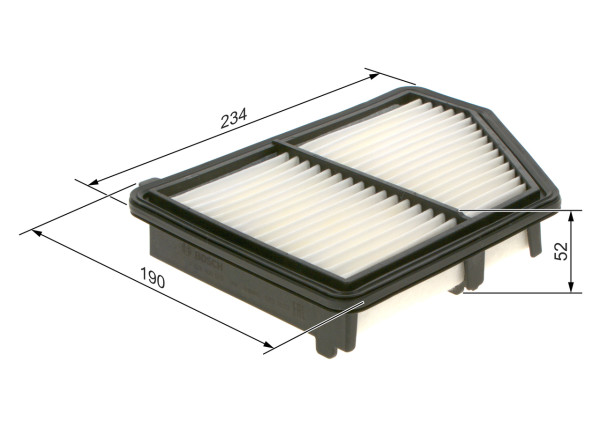 Luftfilter - F026400576 BOSCH - 17220-5BA-A00, A90220, AF5264