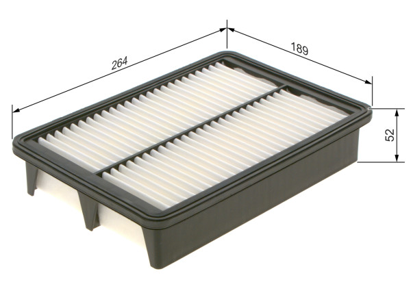 Luftfilter - F026400587 BOSCH - 2813059000, ADG022164, C26039