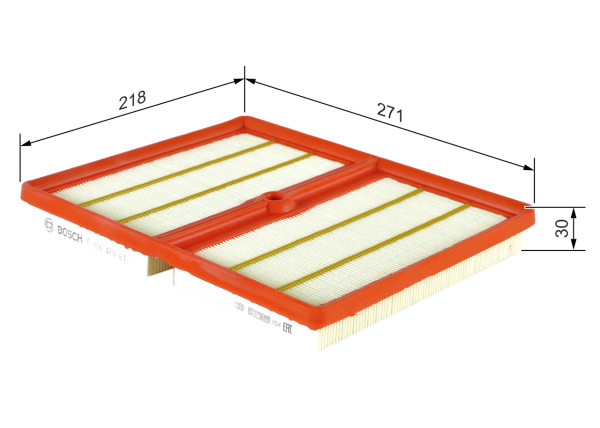 F026400611, Luftfilter, Vzduchový filtr, BOSCH, 04C129620A, 30A5100, A1816, AG1783, AP0622, ARL6076, C22035, E1333L, LX4246, PA7834, WA9811, LX4354