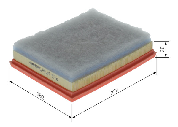 F026400613, Luftfilter, Vzduchový filtr, BOSCH, 39192256, 9813908880, SU001A7906, 106921, A3005, ADP152239, AP1969, C24036, E1623L, FA0600S, LVFA1690, LX4729, MD3020, PA7871, WA9868