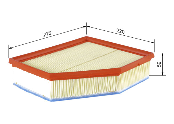 F026400615, Luftfilter, Vzduchový filtr, BOSCH, 13718577170, 1678083880, 1682950380, 101449, 15407247459E11, 18724, 20101449, 30D6600, 3123210043, 585577, 60108, A1867, A2654, ADB112248, ALA18052, AP0289, C28037, E1346L, EAF995, ELP9545, LVFA1675, LX4635, MA3485, MD8960, PA7875, QFA1167, S3D66A, 15407248384E11, LX4636