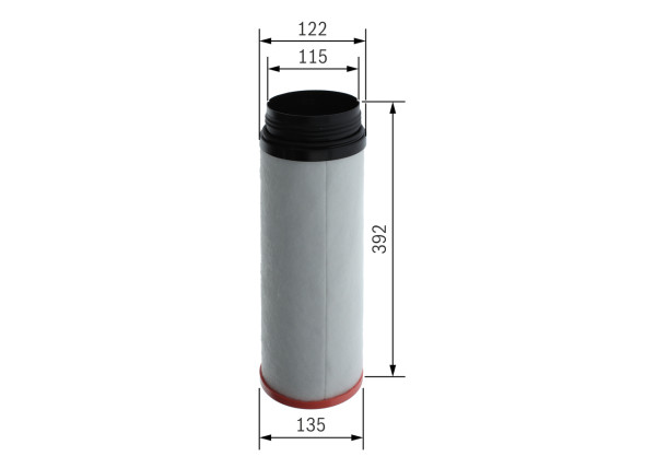 Sekundært luftfilter - F026400643 BOSCH - 211000002, 59004050, 81084050026