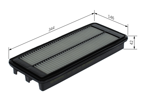 F026400666, Luftfilter, Vzduchový filtr, BOSCH, K6000612025, PEES133A0, K6000615556, PEES133A09A, 6000612025, P51N133A0A, 4AY0133A0, 6000615556, 68335718AA, ADM52267, AP1153, C34140, E1564L, EAF952, ELP9524, FA348S, J1323070, LVFA1665, LX4298, M03148, MA5610, MD8934, N1323071, P747