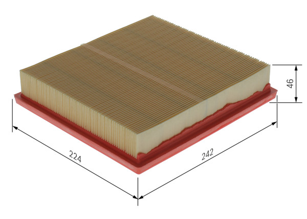 F026400668, Luftfilter, Vzduchový filtr, BOSCH, 1780125020, 17801F0050, ADT322135, E1640L, ELP9610, P758, TA1716