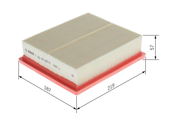 F026400669, Luftfilter, Vzduchový filtr, BOSCH, 1500A672, 30B4300, A58480, ADC42266, C05920, E1852L, ELP9621, J1325060, MA459, P797, S3B43A