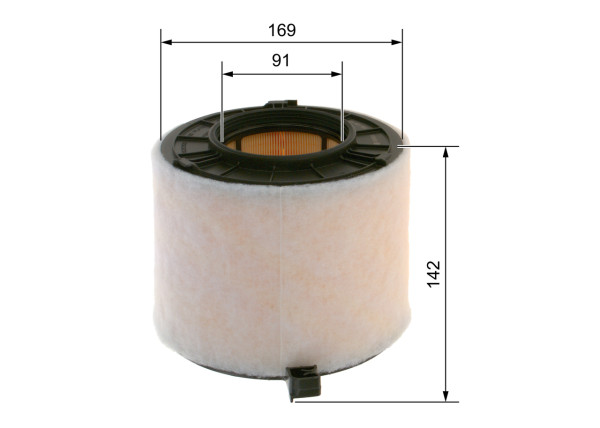F026400677, Luftfilter, Vzduchový filtr, BOSCH, 8W0133843, 102972, 27G3100, A1942, ADV182273, AG1910, AK3762, C17010, E1452L, EL9508, LVFA1609, LX4410, MD5384
