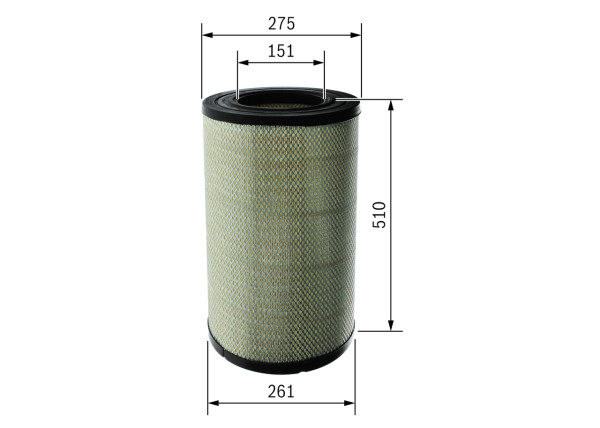 F026400678, Luftfilter, Vzduchový filtr, BOSCH, 1854407, 1931680, 1931681, 1931685, C26024, E1084L, FA3578, HP2630AR, LX3753, P951919, R1042, RS5754, C26024KIT