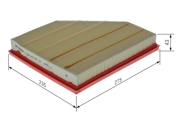 F026400709, Luftfilter, Filtr vzduch., BOSCH, 13718580428, 17801WAA02, A3029, AP0265, C28054, E1778L, ELP9604, J1322134, LVFA1704, LX39853, P813, WA9909