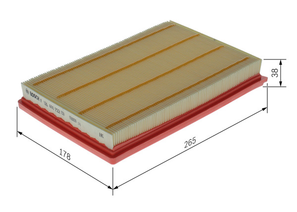 Luftfilter - F026400722 BOSCH - A6540941500, 6540941500, E2122L