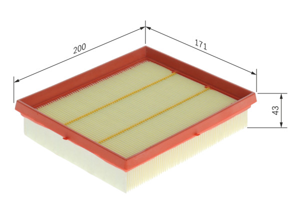 Luftfilter - F026400728 BOSCH - LX619601FC, 2368605, C20016